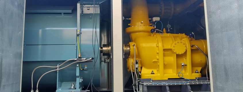 The basis of BCS is screw oil-filled compressor with electric drive